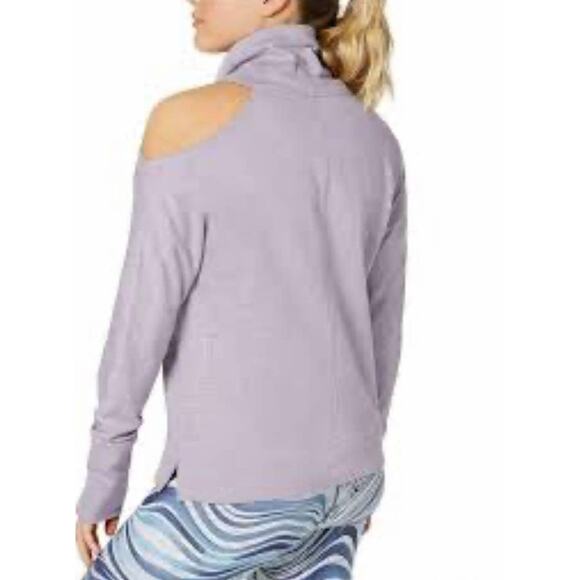 Calvin Klein Performance Purple Mock Neck Cold Shoulder Top - XL - Picture 7 of 7